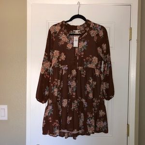 American Eagle floral long sleeve dress